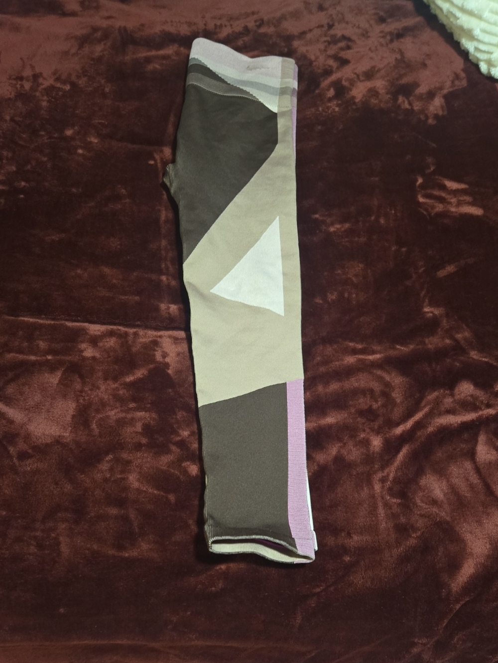 Nike Women Geometric Leggings in Brown, Pink & Cream